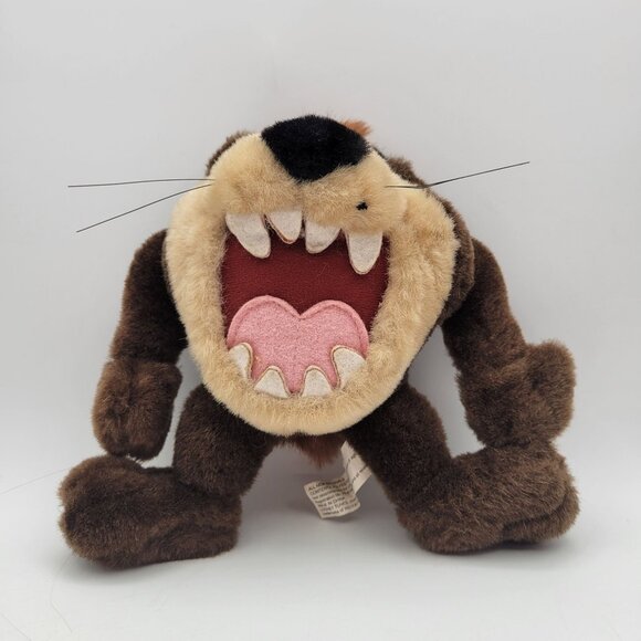 Looney Tunes Tazmanian Devil TAZ 8" Plush Stiff Stuffed Animal Vintage 1998 ACE - Picture 3 of 9